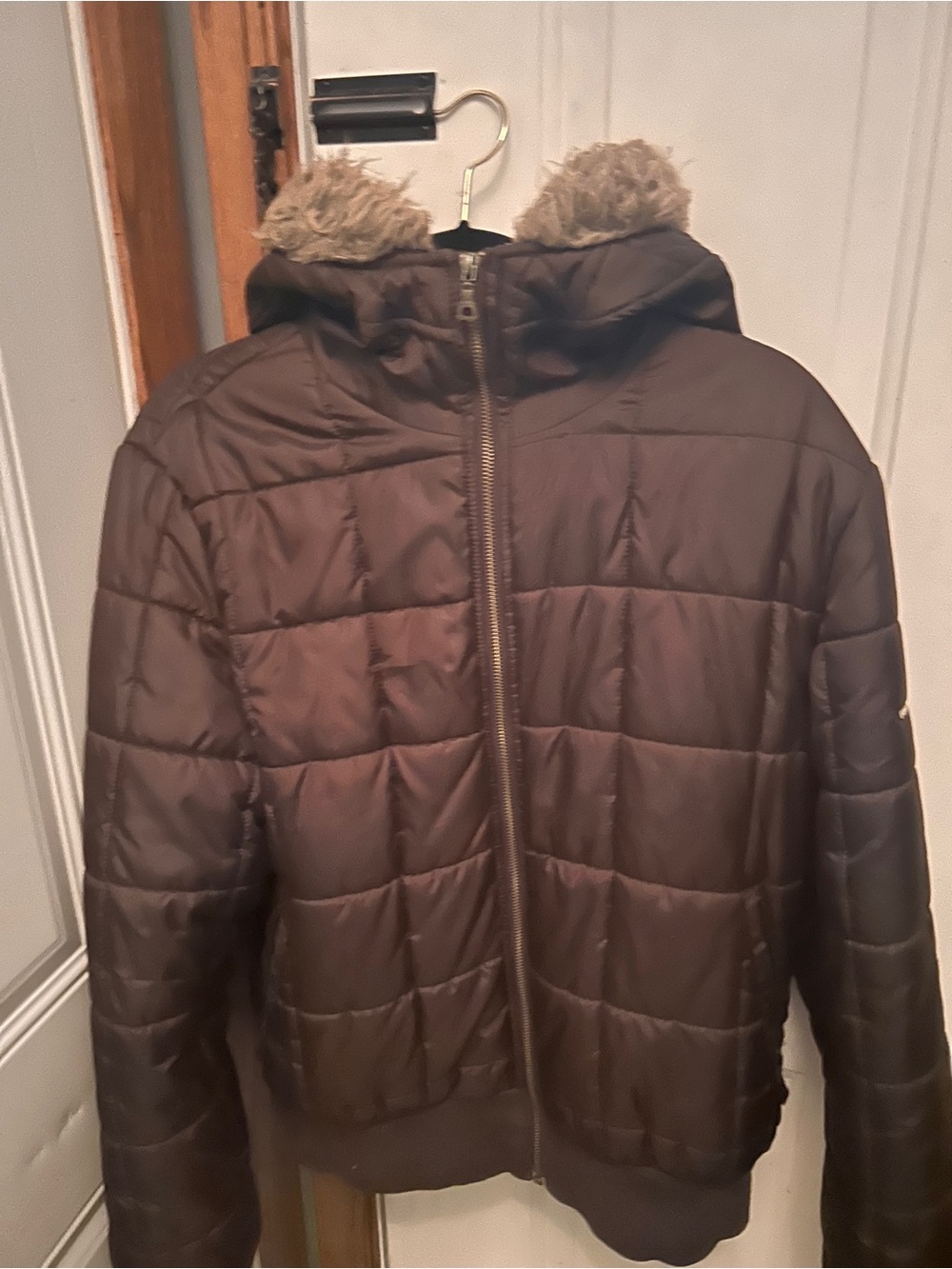Tommy Hilfiger Brown Quilted Puffer Jacket
